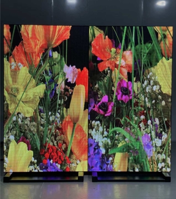 P2 RGB 320X160MM LED Window Display Signs Dengan Video Showing