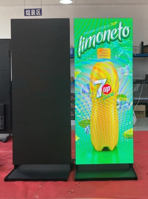 Floor Standing P2 LED Poster Tanda Layar Sentuh Untuk Pertunjukan Video