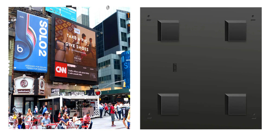 Layar Layanan Depan Tampilan Iklan LED Luar Ruangan Modul P8RGB 320X320MM