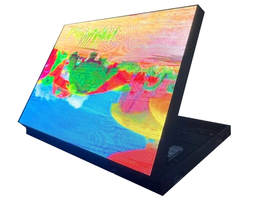 Koneksi Nirkabel P4RGB Outdoor LED Advertising Screen Front Opening Cabinet