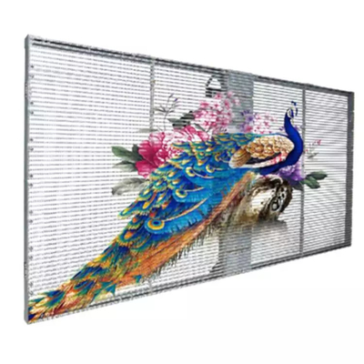 Outdoor P10.42 LED Tampilan Layar Transparan Kabinet Aluminium 1000x500mm
