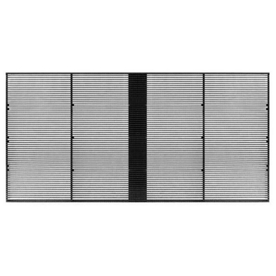 Outdoor P10.42 LED Tampilan Layar Transparan Kabinet Aluminium 1000x500mm