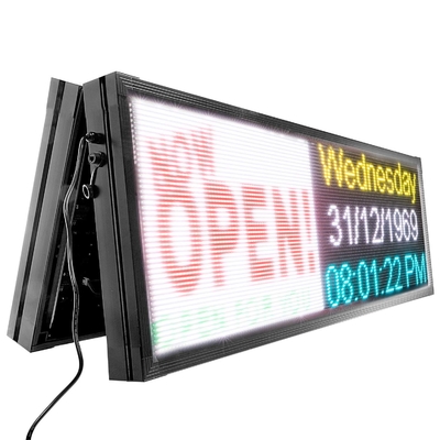 RGB Full Color Dua Sisi LED Scrolling Panel Layar Video Luar Ruangan