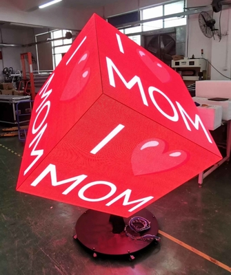 Disesuaikan 640x640 Led Cube Screen 6 Sisi Menampilkan