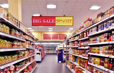 DIP546 Window Outdoor Digital LED Signs 15*52 Inch Tahan Air Penuh Warna