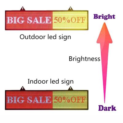 6000mcd Brightness Scrolling Message LED Window Display Signs Board Dukungan Winxp