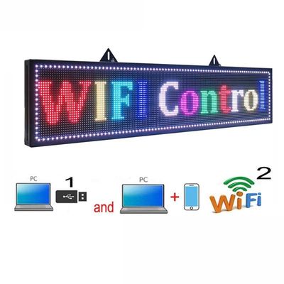 SMD3535 Papan Tampilan Teks Led Penuh Warna 16 * 160cm Tampilan Pesan Jendela Mobil