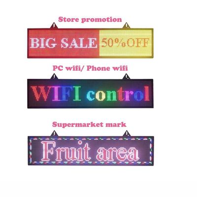 P10 Resolusi Tinggi LED Window Display Signs 16 * 192cm Untuk Promosi Pusat Perbelanjaan Toko