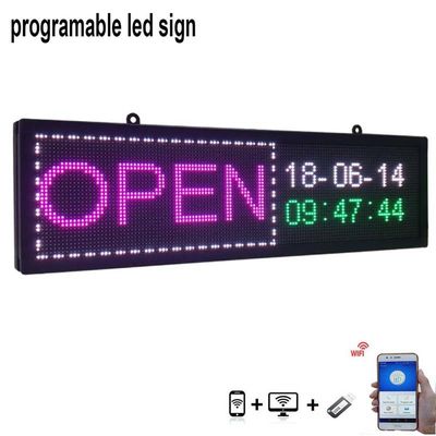 32*128cm Iklan Papan Tanda Layar LED PSE Programmable LED Signs Indoor