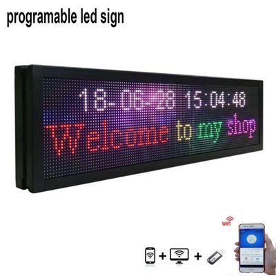 SMD3535 Programmable Outdoor Wifi LED Sign 5000mcd led sign untuk jendela mobil