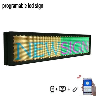 P5 Programmable Scrolling LED Window Display Tanda 40 * 8 Inch