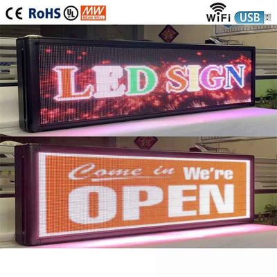 P5 Programmable Scrolling LED Window Display Tanda 40 * 8 Inch