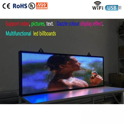 SMD Outdoor Full Color Programmable Led Signs menampilkan P5 USB Support