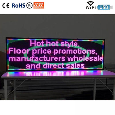 P5 RGB LED Scrolling Display Luar Ruangan Penuh Warna 6000mcd Brightnessd