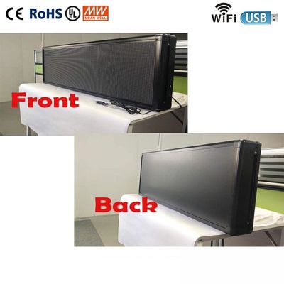 Efek 3D RGB Tampilan LED Wifi 7 Warna Tampilan Pesan Jendela Belakang