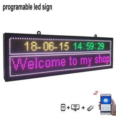 P10 Resolusi Tinggi LED Window Display Signs 16 * 192cm Untuk Promosi Pusat Perbelanjaan Toko