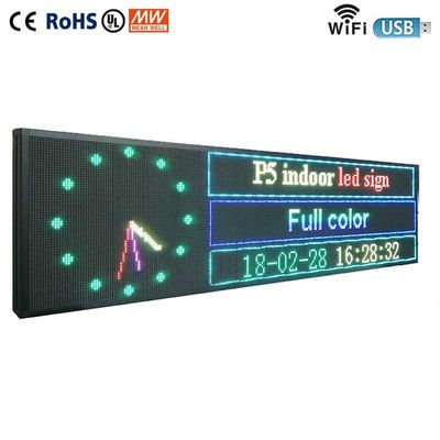 Outdoor 220V LED Scrolling Display Board P5 Led Sign Untuk Jendela Belakang Mobil