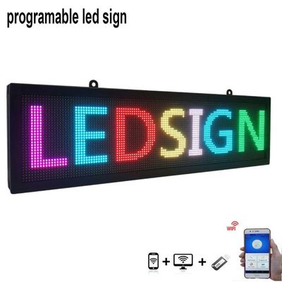 Outdoor 220V LED Scrolling Display Board P5 Led Sign Untuk Jendela Belakang Mobil