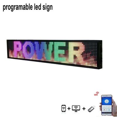 P5 Programmable Scrolling LED Window Display Tanda 40 * 8 Inch