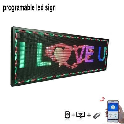 P5 Programmable Scrolling LED Window Display Tanda 40 * 8 Inch