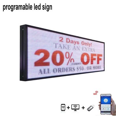 SMD Outdoor Full Color Programmable Led Signs menampilkan P5 USB Support