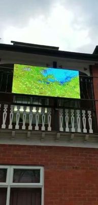 192x192dots Tampilan Digital Luar Ruangan Tanda Pitch Pixel 5mm Dengan Kabinet Aluminium