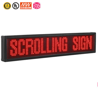 10mm Tanda LED Bergulir yang Dapat Diprogram, Tampilan LED Teks Bergulir Warna Merah