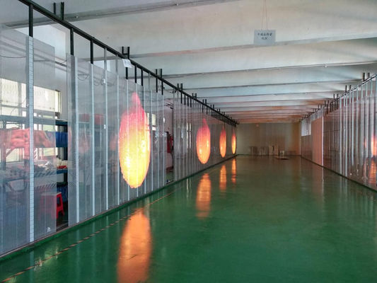 P10.4 Layar LED Kaca Transparan Super ramping Untuk Jendela Toko
