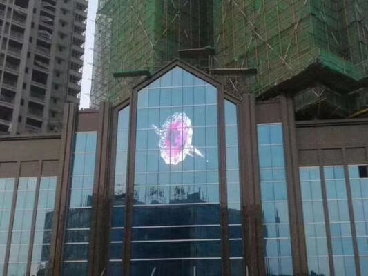 P10.4 Layar LED Kaca Transparan Super ramping Untuk Jendela Toko