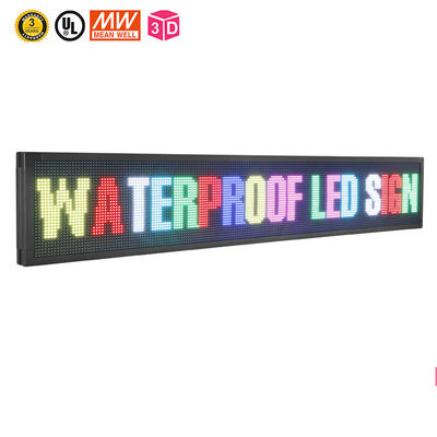 RGB P10 LED Scrolling Message Board 6500 Nits Untuk Windows