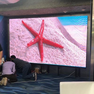 Layar LED Resolusi Tinggi Mulus Dalam Ruangan Rgb 128x128mm