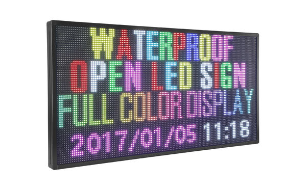Tanda-tanda LED Digital Luar Ruangan WiFi P10 RGB yang Dapat Diprogram Dengan Kotak Aluminium