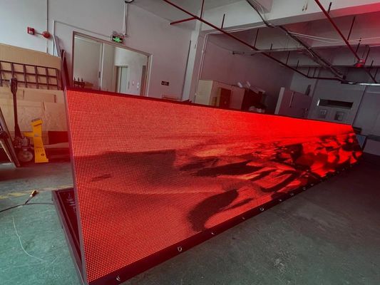 PSE Front Service P10 Red Outdoor LED Advertising Display Dengan Kabinet Aluminium