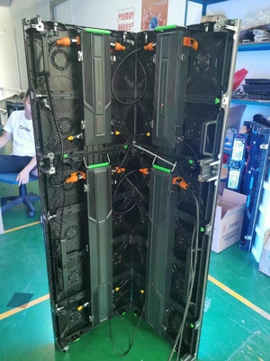 P3.91 Tampilan LED Tetap Luar Ruangan 500x500 Papan Iklan Kabinet