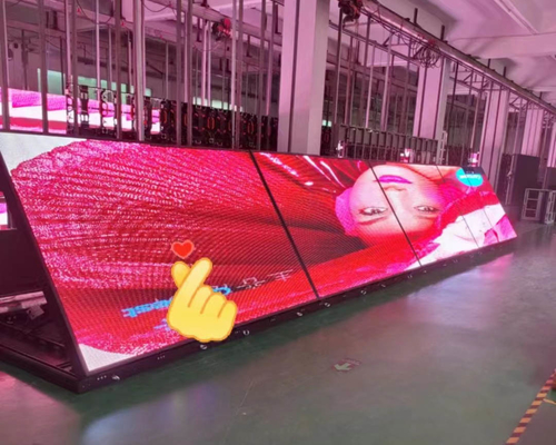 kabin besi Tampilan LED Akses Depan Layar Iklan Luar Ruangan P8 RGB
