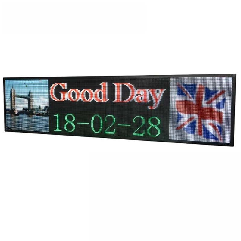 Outdoor 220V LED Scrolling Display Board P5 Led Sign Untuk Jendela Belakang Mobil